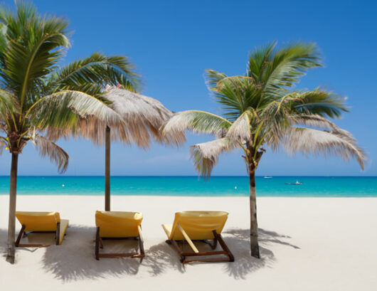 Strand mit Palmen